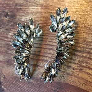 Baublebar Aubergine Crystal Crawler Earrings